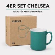 Chelsea Kaffeebecher 4er Set 300 ml Türkis Urban Lifestyle